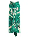 Etro Paisley Ruffled Midi Skirt In Green