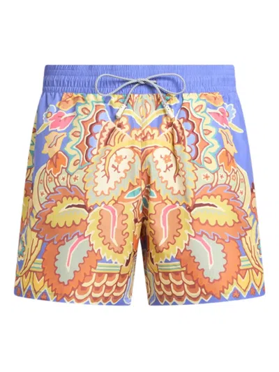 Etro Floral-print Swim Shorts In Multi