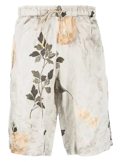Etro Floral Swimsuit In Neutral