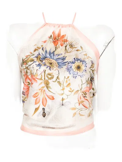 Etro Floral-print Top In White