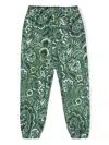 Etro Floral-print Track Pants In Green