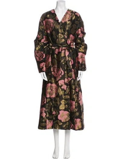Pre-owned Etro Floral Print Trench Coat W/ Tags In Multi