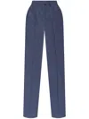 Etro Floral-print Trousers In Blue