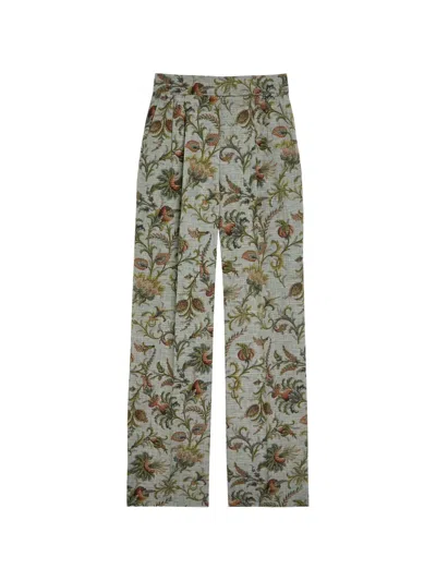 ETRO FLORAL-PRINT TROUSERS