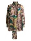 Etro Floral-print Turtleneck Blouse In Multi