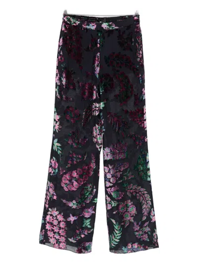 ETRO FLORAL-PRINT VELVET PANTS