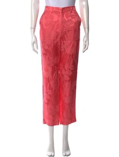 Pre-owned Etro Floral Print Wide Leg Pants In Pink
