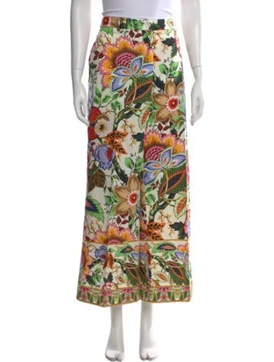 Pre-owned Etro Floral Print Wide Leg Pants W/ Tags In Neutral