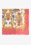 Etro Floral Print Wool And Silk Scarf In Multi