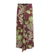 Etro Floral Draped Midi Skirt In Multi