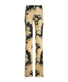 Etro Print Viscose Trousers In Nude
