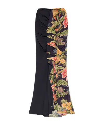 ETRO ETRO FLORAL PRINTED GATHERED FLARED SKIRT