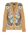 Etro Floral-print Panelled Cardigan In Nude