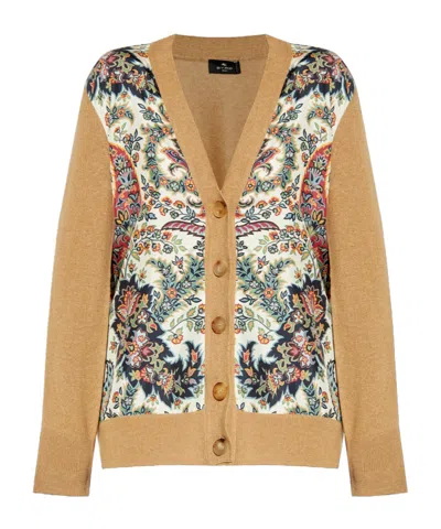 ETRO ETRO FLORAL PRINTED KNIT CARDIGAN