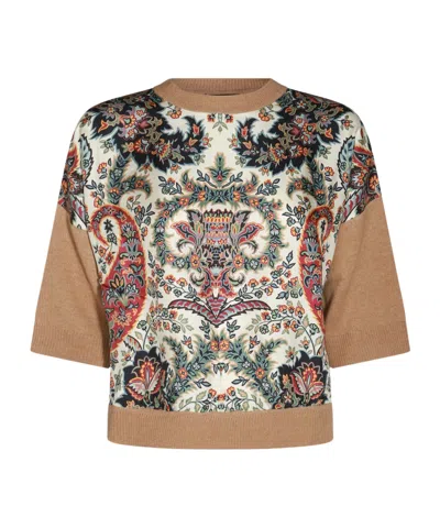 ETRO ETRO FLORAL PRINTED KNITTED SWEATER