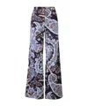 Etro Flared Jeans With Paisley Print In Black