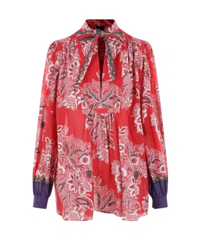 ETRO ETRO FLORAL-PRINTED LONG-SLEEVED BLOUSE