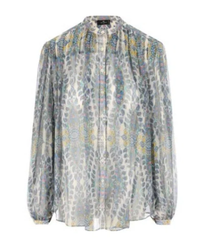 ETRO ETRO FLORAL PRINTED LONG-SLEEVED SHIRT