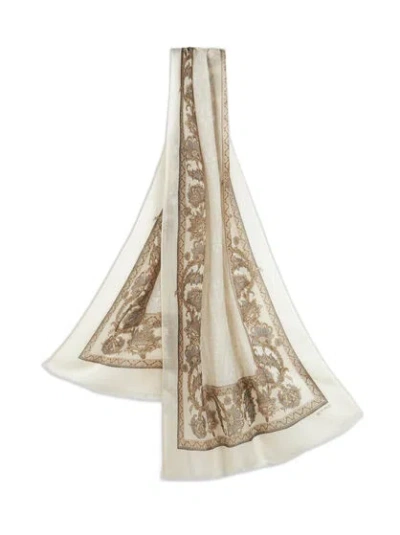 Etro Floral Printed Scarf In Nude
