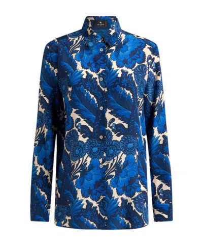 ETRO ETRO FLORAL PRINTED LONG-SLEEVED SHIRT