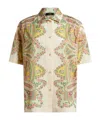 Etro Floral Printed Short-sleeved Shirt In Nude