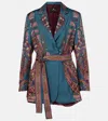 Etro Seidenjacke Mit Paisley-print In Black