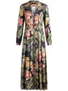 Etro , Printed Twill Shirt Dress, Woman, Navy Blue, Size 50 In Blue