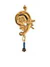 Etro Floral-scroll Brass Brooch In Gold