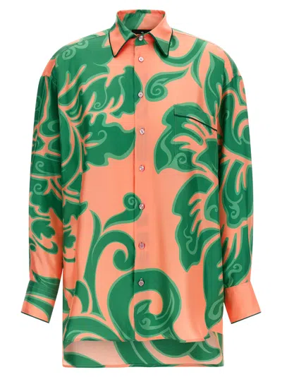 Etro Floral Shirt In Green