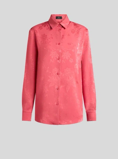 ETRO , FLORAL SHIRT, WOMAN, PINK, SIZE 48