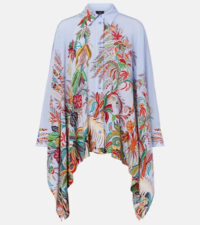 Etro Floral Silk Blouse In Multi