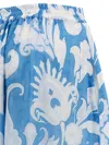 Etro Elastic Waistband Floral Pattern Lightweight Fabric Shorts In Blue