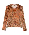 Etro Floral T-shirt In Brown