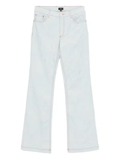 Etro Floral Trousers In White