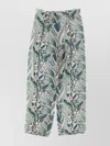 ETRO FLORAL WIDE LEG CROPPED TROUSERS
