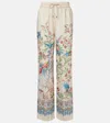 Etro Floral Wide-leg Pants In Multi