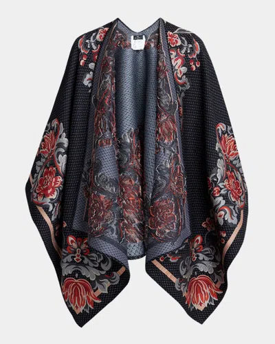 ETRO FLORAL WOOL-BLEND CAPE