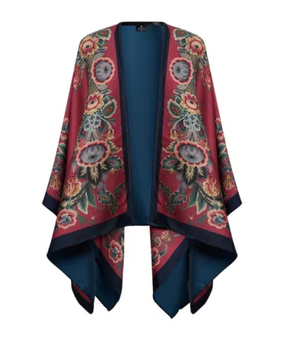 ETRO FLORAL WOOL-BLEND CAPE