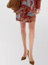 Etro Floral Wrap Mini Skirt Decorative Button In Multi