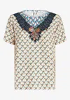 Etro Graphic-print Short-sleeved Blouse In Multicolor