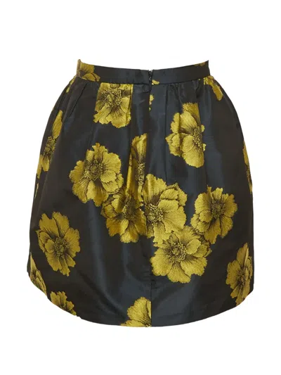 Pre-owned Etro Floral-jacquard Mini Skirt In Blue