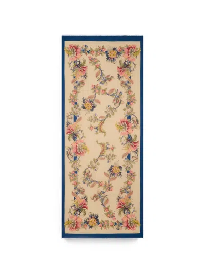 Etro Floral-jacquard Scarf In Brown