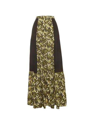 Pre-owned Etro Floral-print A-line Midi-dress In Black