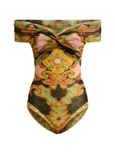 Etro Body Mit Blumen-print In Multi