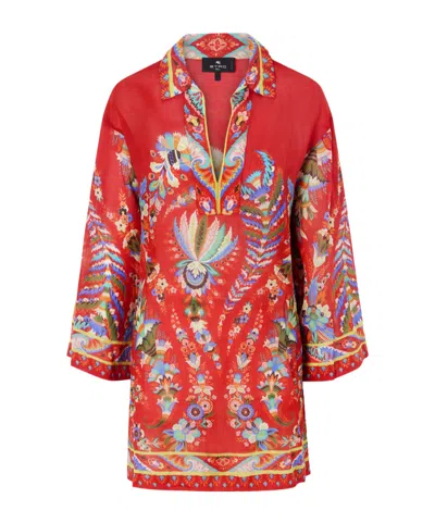 Etro Floral-print Coverup In Multi