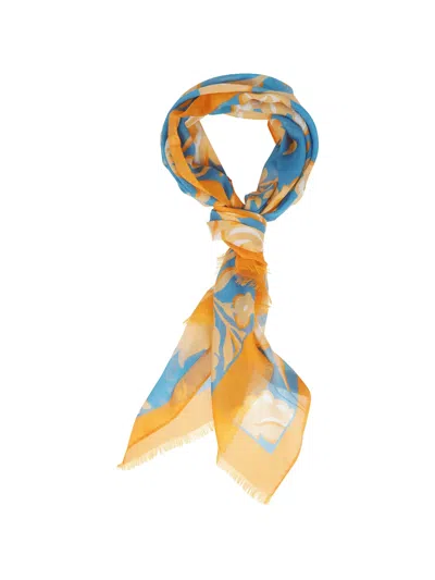 Etro Floral-print Frayed Scarf In Multi