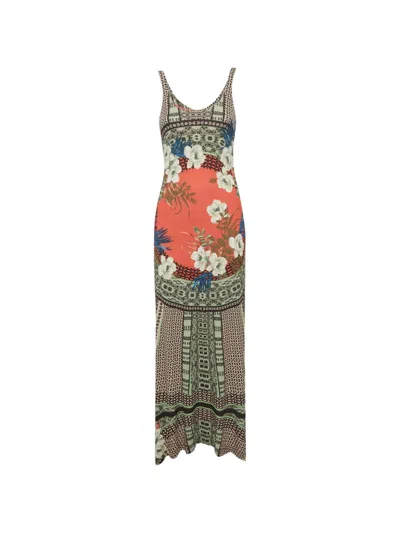 Pre-owned Etro Floral-print Maxi Dress In Brown