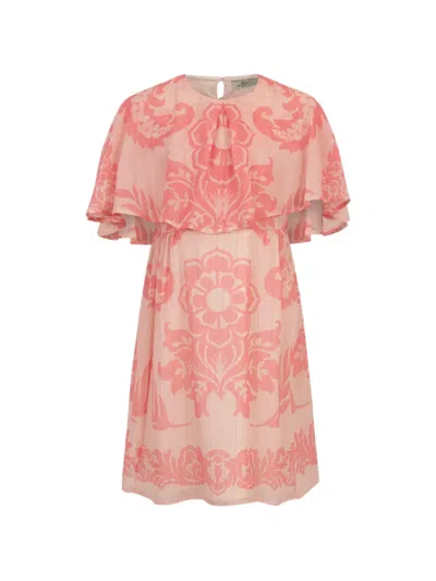 Etro Kids' Floral-print Placed Dress In Multi