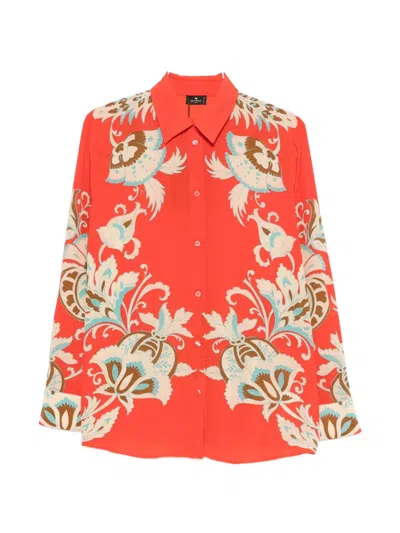 Etro Floral-print Shirt In Multi