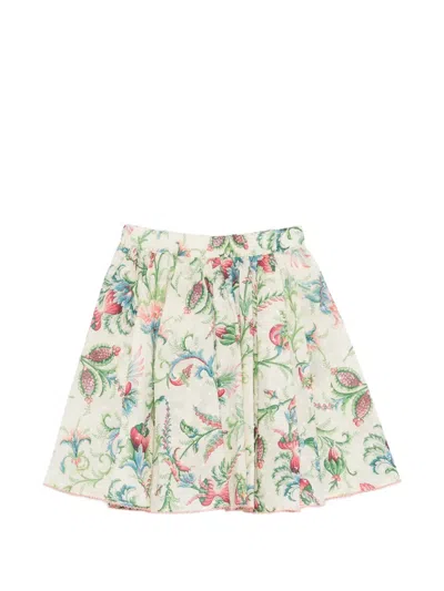 Etro Kids' Floral-print Shorts In Green